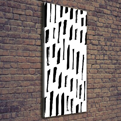 Quadro foto su tela verticale Macchie bianche e nere