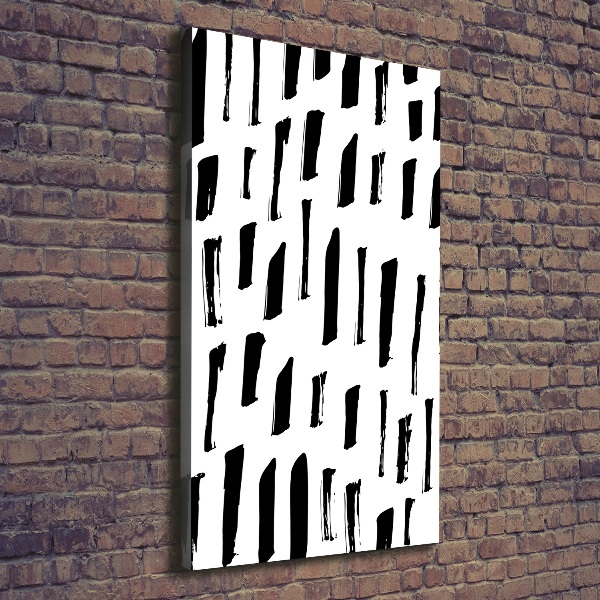Quadro foto su tela verticale Macchie bianche e nere