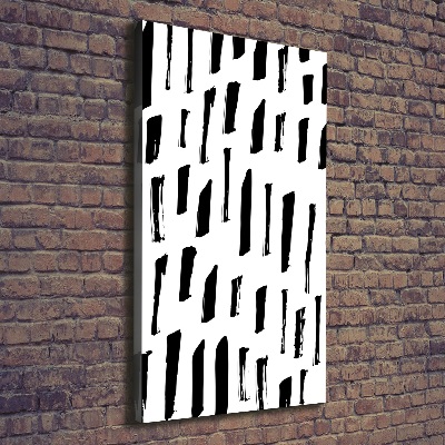 Quadro foto su tela verticale Macchie bianche e nere