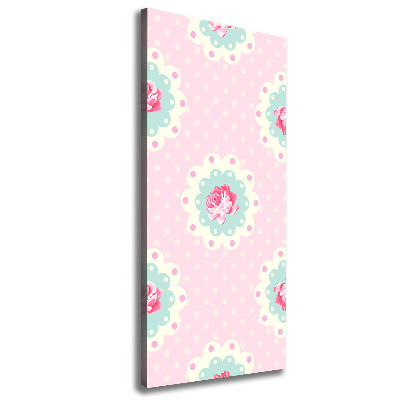 Quadro foto su tela verticale Rose