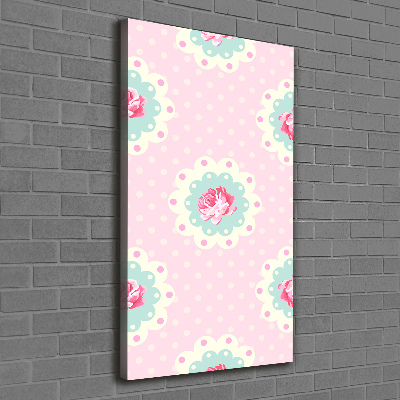 Quadro foto su tela verticale Rose