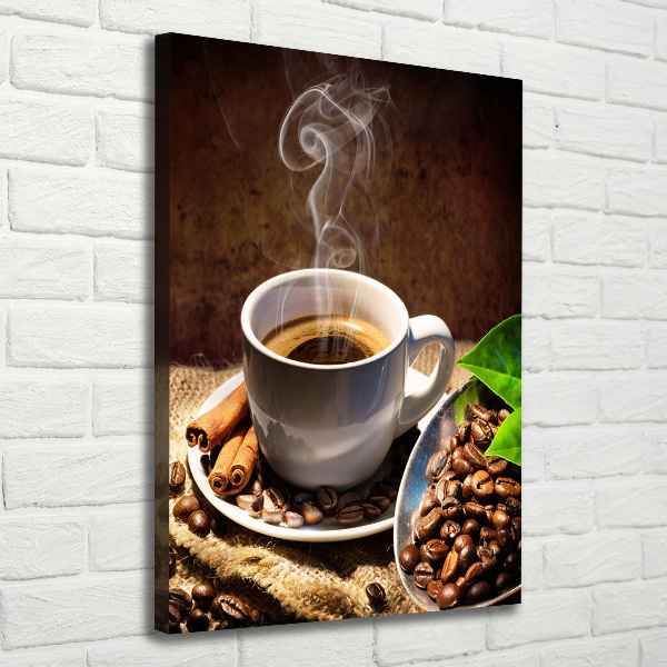 Quadro su tela canvas verticale Una tazza di caffè