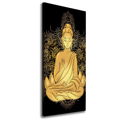 Quadro foto su tela verticale Buddha e mandala