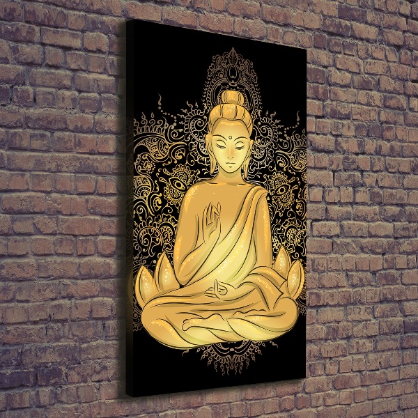 Quadro foto su tela verticale Buddha e mandala