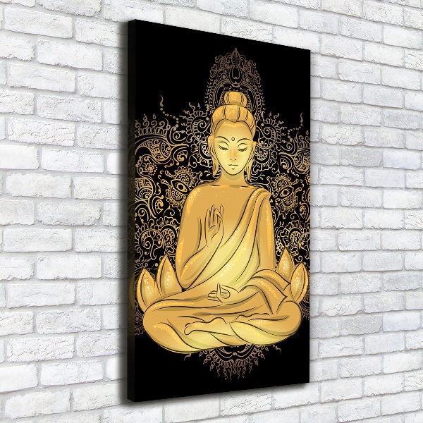 Quadro foto su tela verticale Buddha e mandala