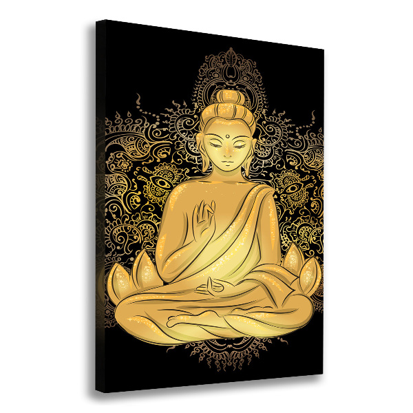 Quadro foto su tela verticale Buddha e mandala