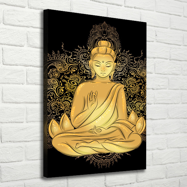 Quadro foto su tela verticale Buddha e mandala