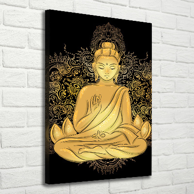 Quadro foto su tela verticale Buddha e mandala