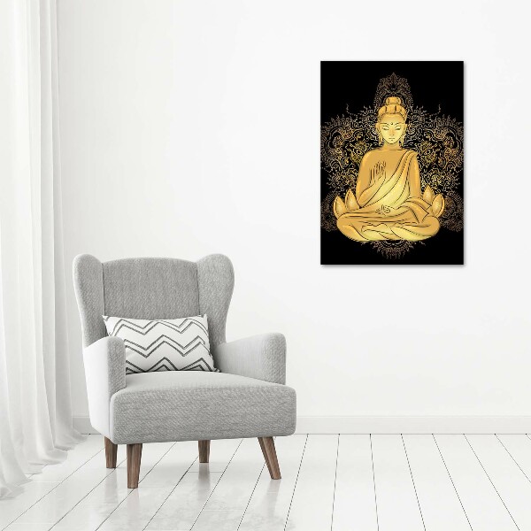 Quadro foto su tela verticale Buddha e mandala