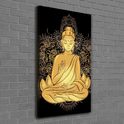 Quadro foto su tela verticale Buddha e mandala