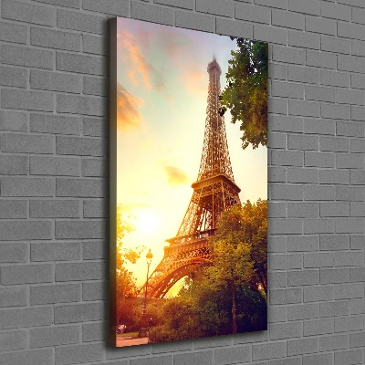 Quadro su tela canvas verticale Torre Eiffel Parigi