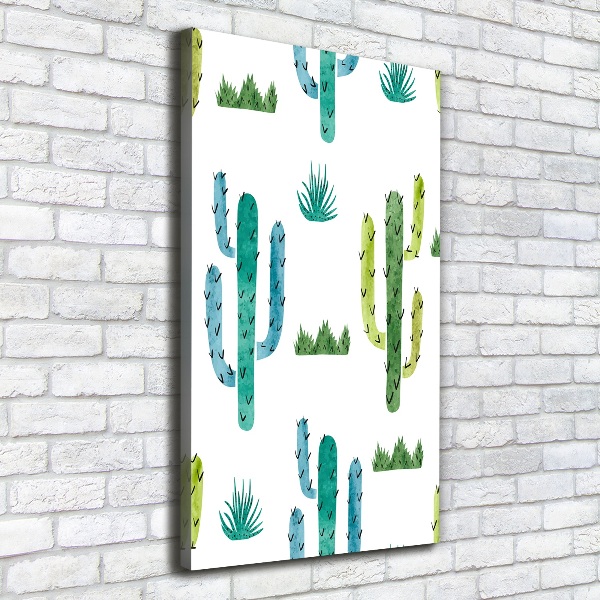 Quadro foto su tela verticale Cactus