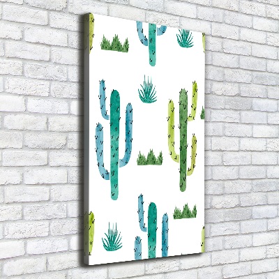 Quadro foto su tela verticale Cactus
