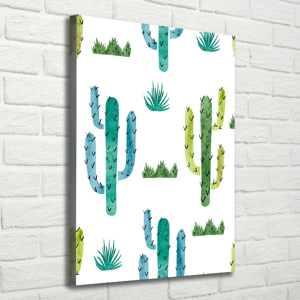 Quadro foto su tela verticale Cactus