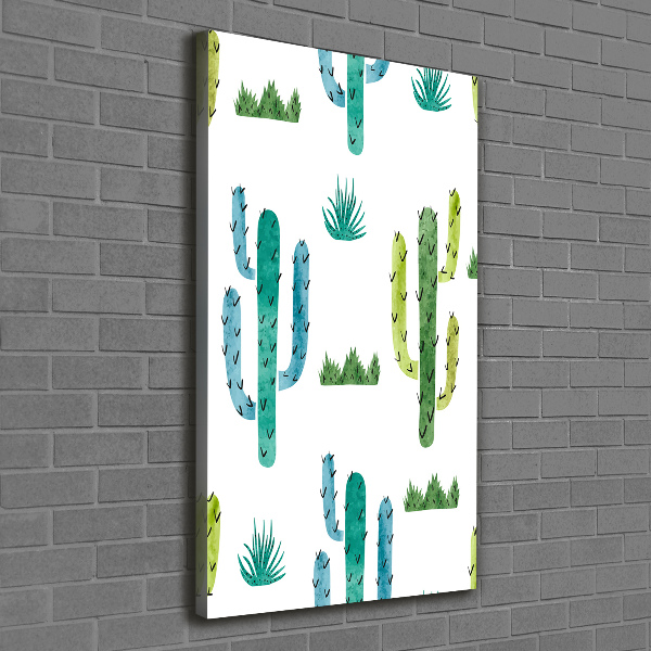 Quadro foto su tela verticale Cactus
