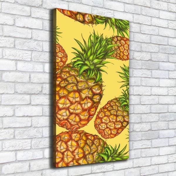 Quadro su tela canvas verticale Ananas
