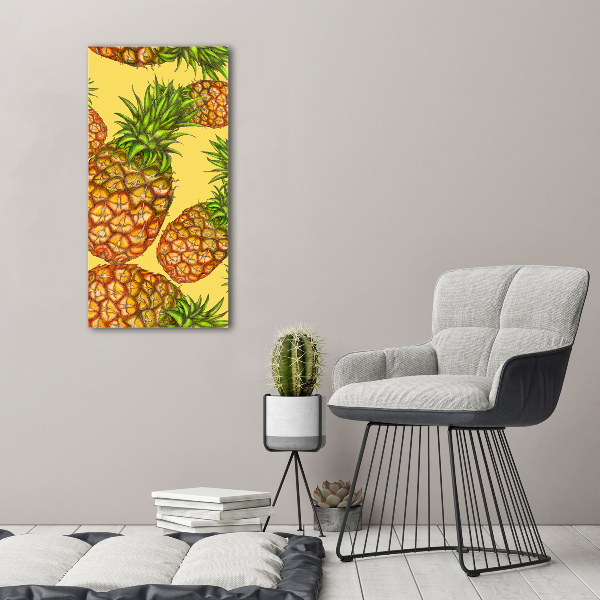 Quadro su tela canvas verticale Ananas