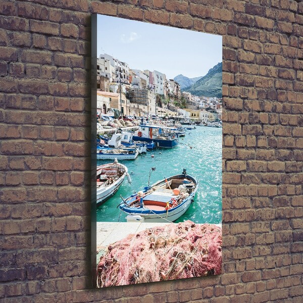 Stampa quadro su tela verticale Sicilia