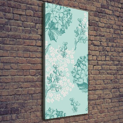 Stampa quadro su tela verticale Ortensia