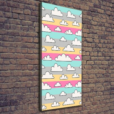 Quadro foto su tela verticale Sfondo di nuvole colorate