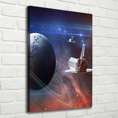 Quadro su tela canvas verticale Astronave