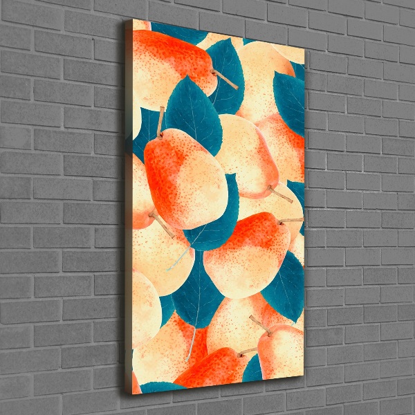 Stampa quadro su tela verticale Pere