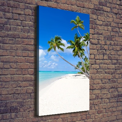 Quadro foto su tela verticale Spiaggia tropicale