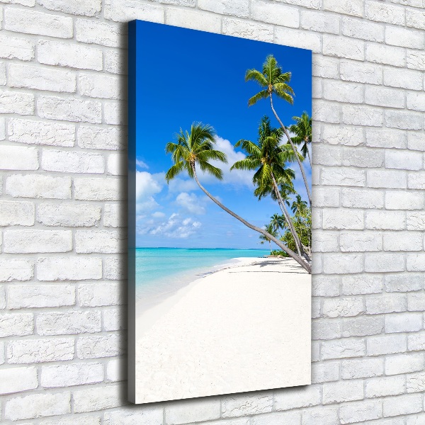 Quadro foto su tela verticale Spiaggia tropicale