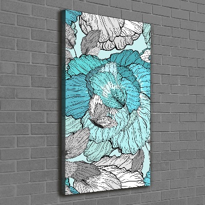 Quadro foto su tela verticale Motivo floreale