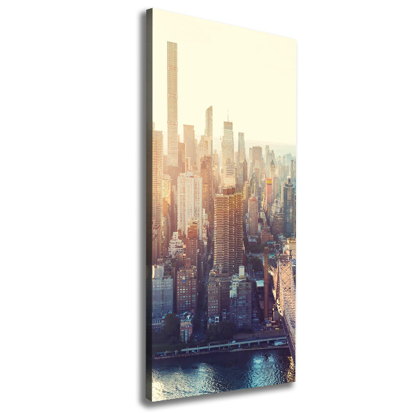 Stampa quadro su tela verticale Vista a volo d'uccello di New York