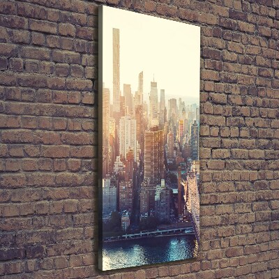 Stampa quadro su tela verticale Vista a volo d'uccello di New York