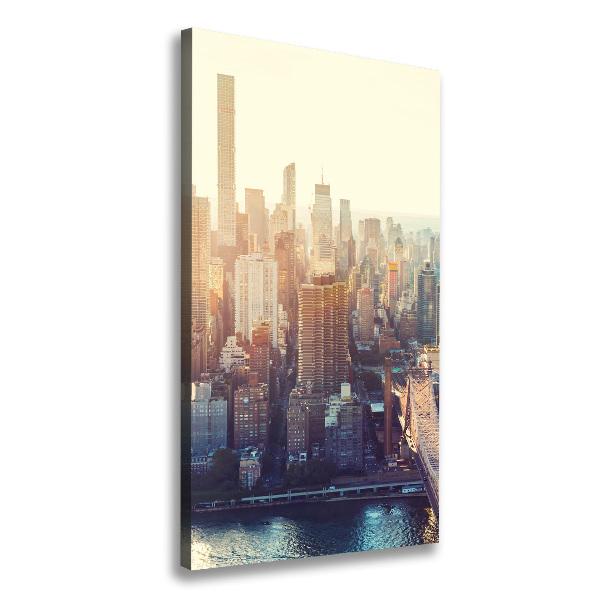 Stampa quadro su tela verticale Vista a volo d'uccello di New York