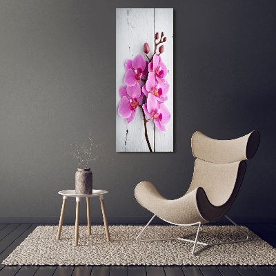 Quadro foto su tela verticale Orchidea rosa