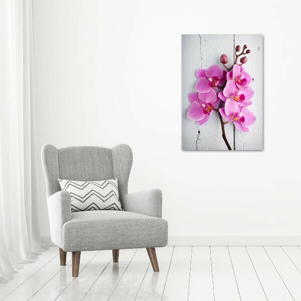 Quadro foto su tela verticale Orchidea rosa