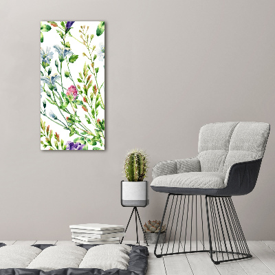 Quadro foto su tela verticale Fiori selvatici