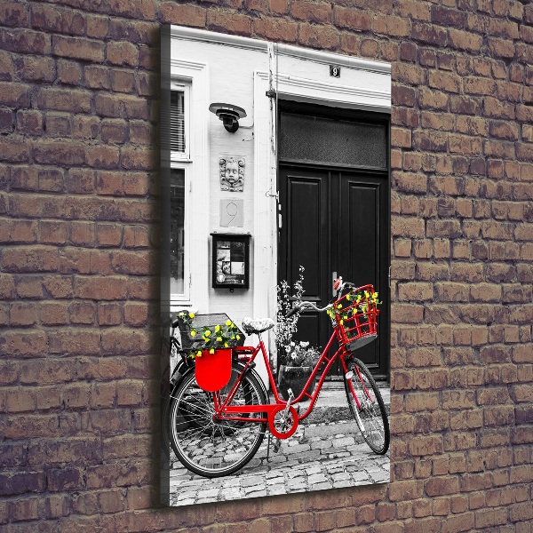 Quadro su tela canvas verticale Bicicletta da città