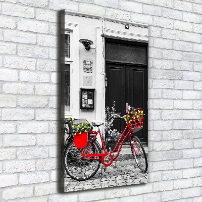 Quadro su tela canvas verticale Bicicletta da città