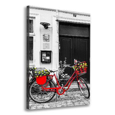 Quadro su tela canvas verticale Bicicletta da città