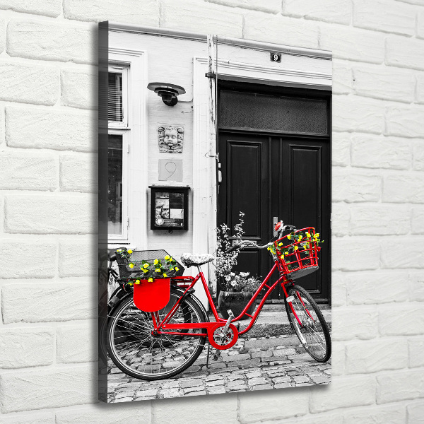 Quadro su tela canvas verticale Bicicletta da città