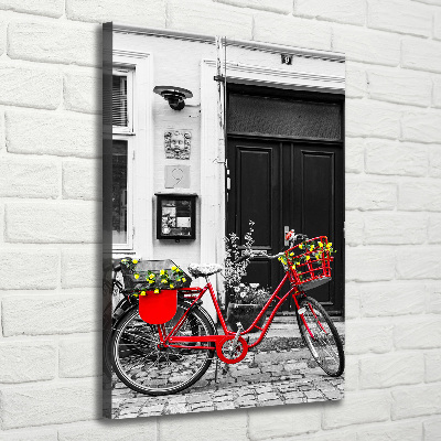 Quadro su tela canvas verticale Bicicletta da città