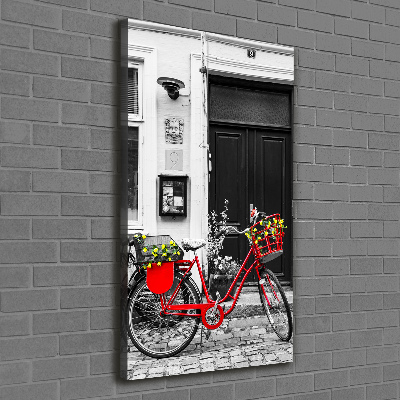 Quadro su tela canvas verticale Bicicletta da città
