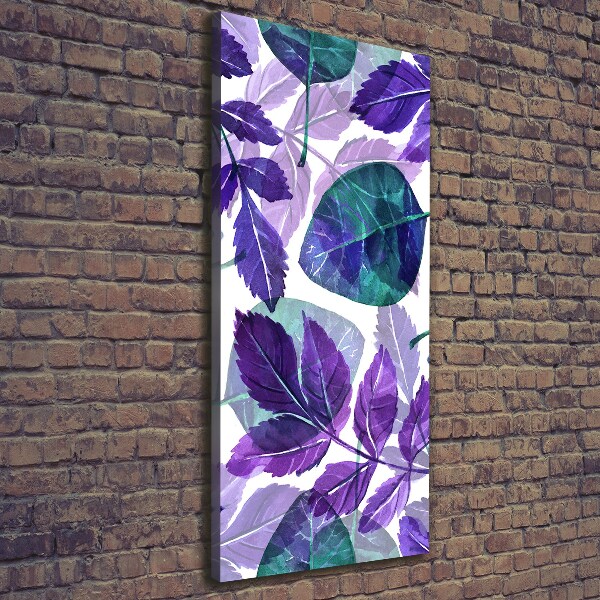 Stampa quadro su tela verticale Foglie