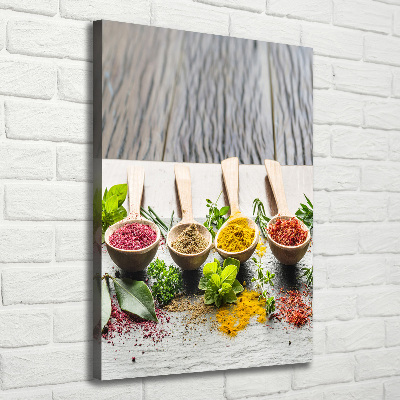 Quadro foto su tela verticale Spezie