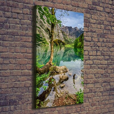 Quadro su tela canvas verticale Lago tra le montagne