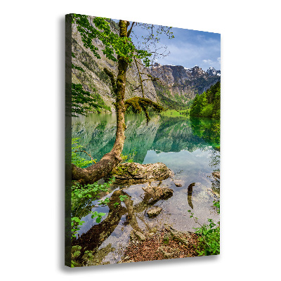 Quadro su tela canvas verticale Lago tra le montagne