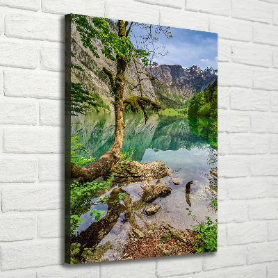 Quadro su tela canvas verticale Lago tra le montagne