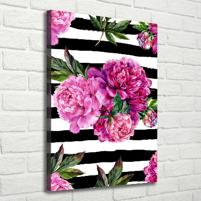 Quadro foto su tela verticale Peonie
