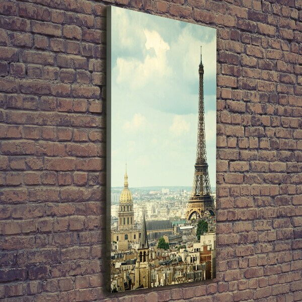 Quadro foto su tela verticale Torre Eiffel Parigi
