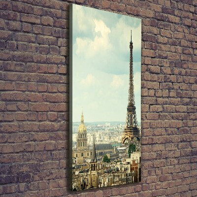 Quadro foto su tela verticale Torre Eiffel Parigi