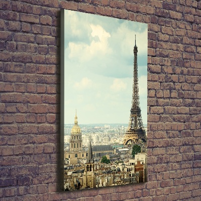 Quadro foto su tela verticale Torre Eiffel Parigi